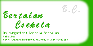 bertalan csepela business card